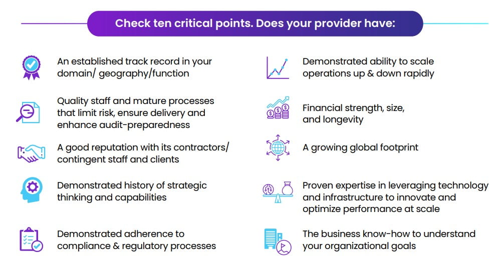 10 Points to check for workforce provider